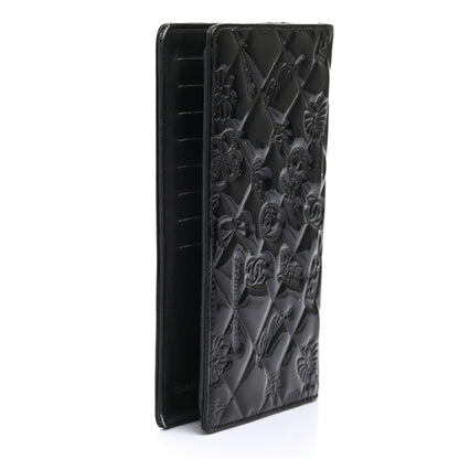 Chanel Patent Calfskin Lucky Symbols Yen Wallet Black 3 of 12