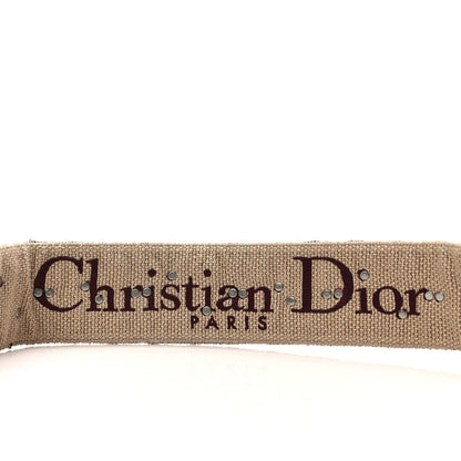 Christian Dior Oblique Studded Shoulder Strap Burgundy 2 of 5