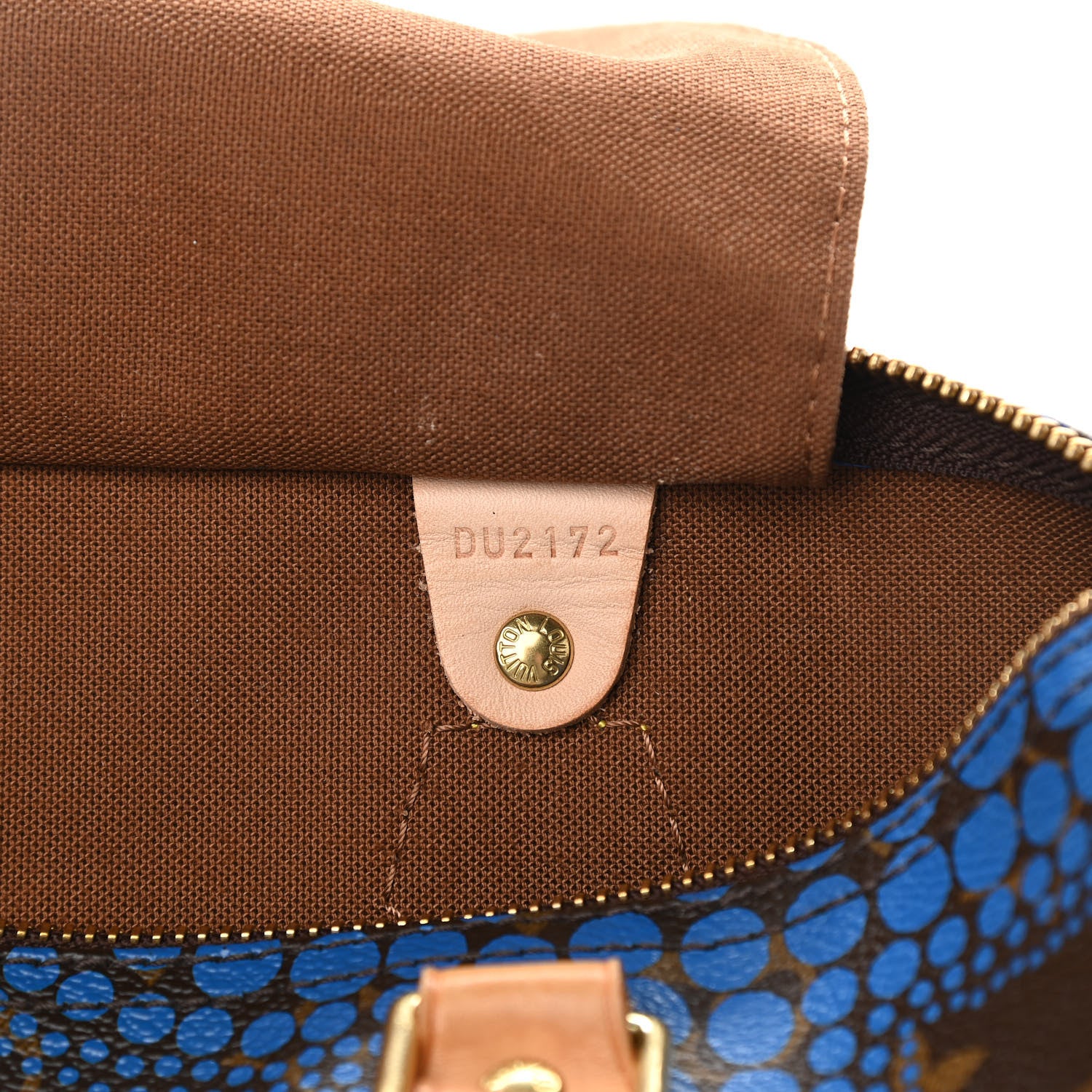 Louis Vuitton Monogram Kusama Town Speedy 30 Blue 7 of 11