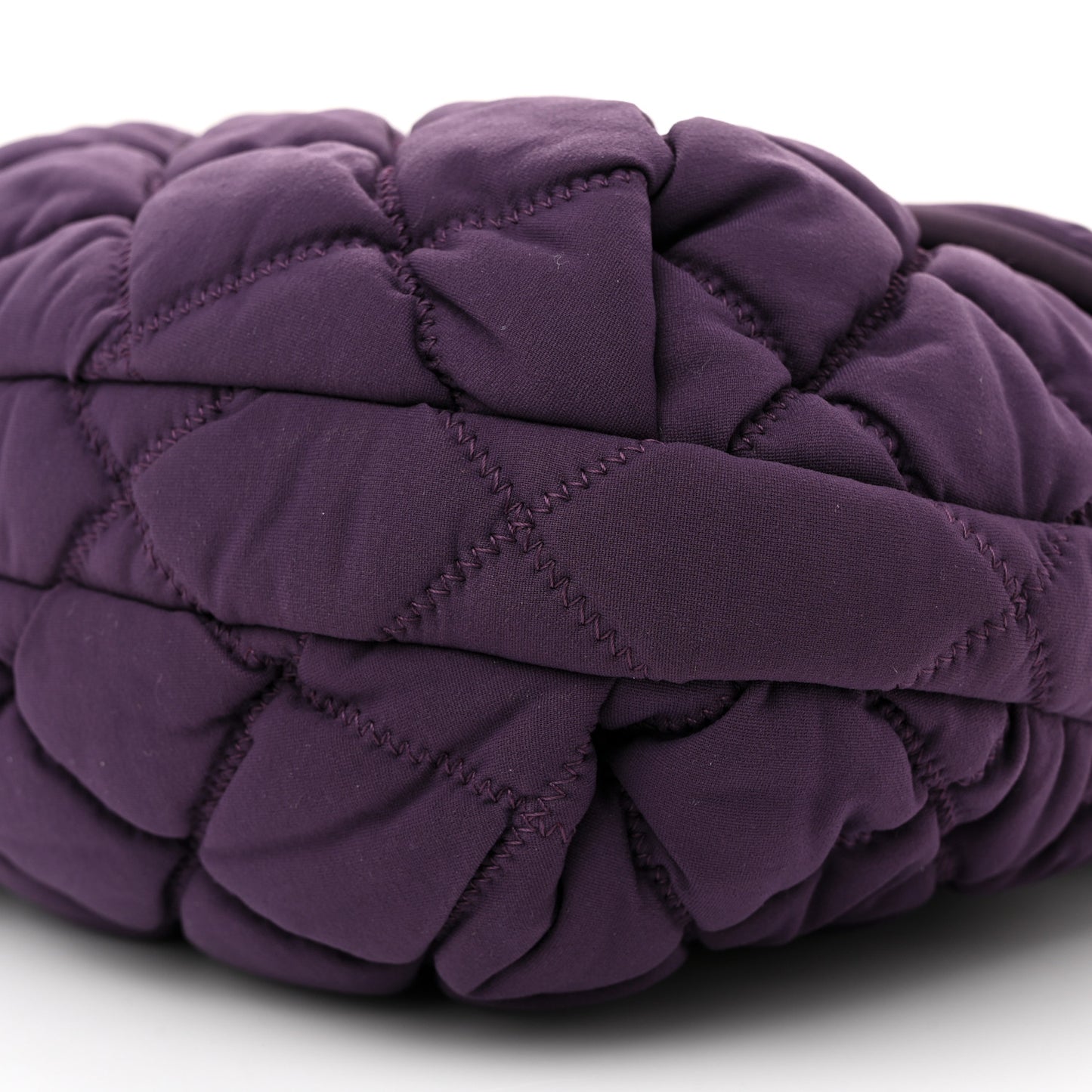 Nylon Bubble Quilt Accordion Flap Purple