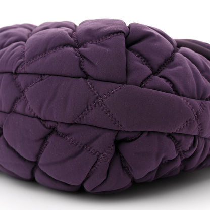 Chanel Nylon Bubble Quilt Accordion Flap Purple 9 of 11