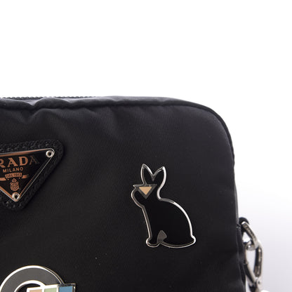 Prada Tessuto Nylon Saffiano Smalto Wristlet Black 7 of 7