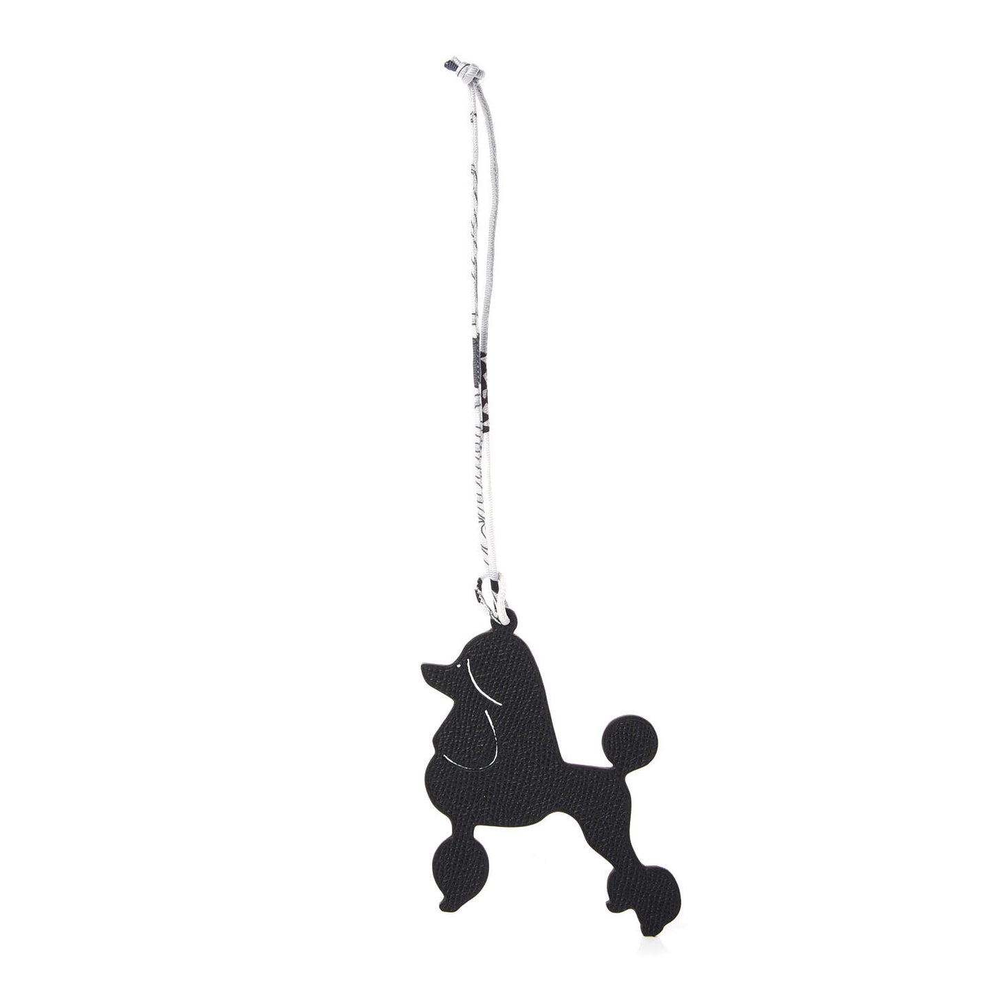 Togo Epsom Petit H Royal Poodle Bag Charm Black