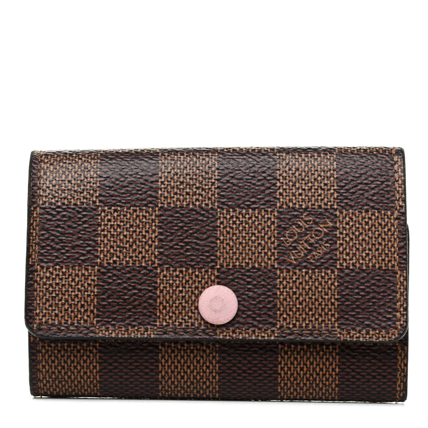 Damier Ebene Multicles 6 Key Holder Rose Ballerine