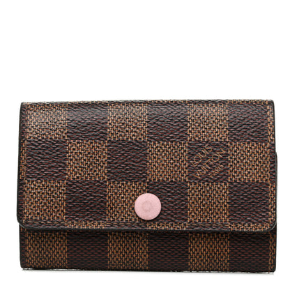 Louis Vuitton Damier Ebene Multicles 6 Key Holder Rose Ballerine 1 of 7