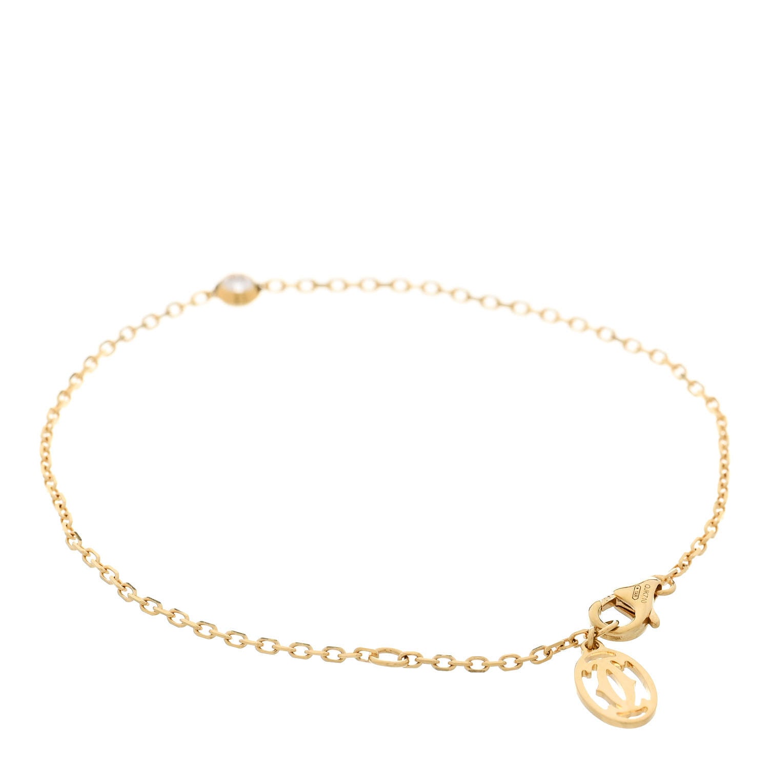 Cartier 18K Yellow Gold Diamond SM D'Amour Bracelet 2 of 5