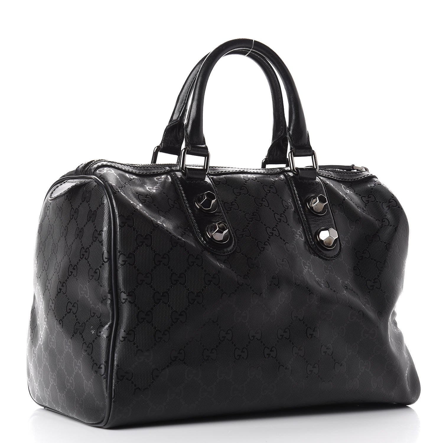 Gucci Imprime Monogram Medium Joy Stud Boston Black 3 of 10