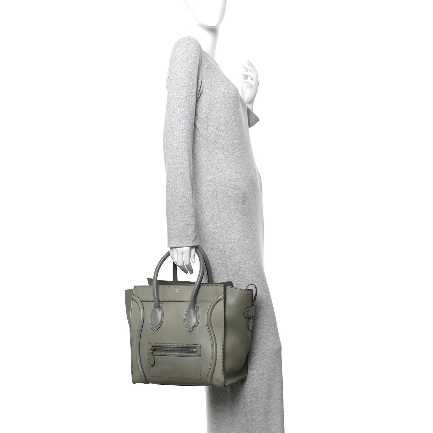 Smooth Calfskin Mini Luggage Almond