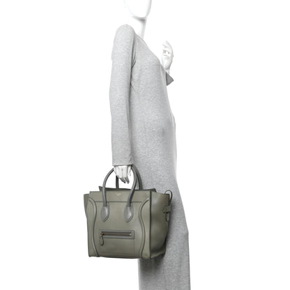 Celine Smooth Calfskin Mini Luggage Almond 2 of 19