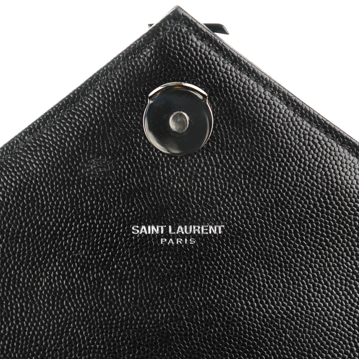 Saint Laurent Grain De Poudre Tri-Quilt Monogram Small College Bag Black 6 of 7