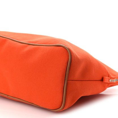 Hermes Cotton Canvas Bolide Travel Cosmetic Pouch Feu 10 of 12