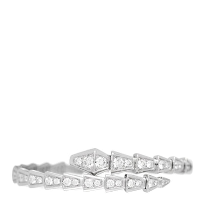 Bulgari 18K White Gold Diamond Serpenti Viper Pave Bracelet S 1 of 5