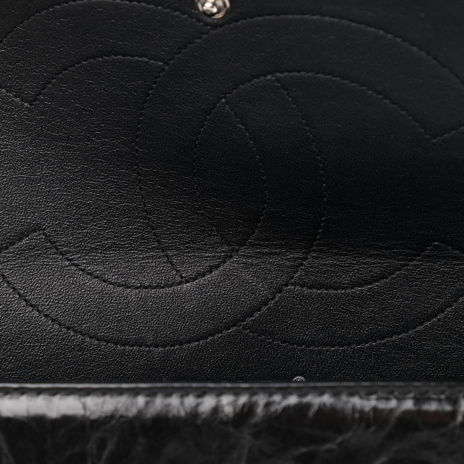 Chanel Glazed Aged Calfskin Quilted 2.55 Reissue 227 Flap So Black 11 of 11