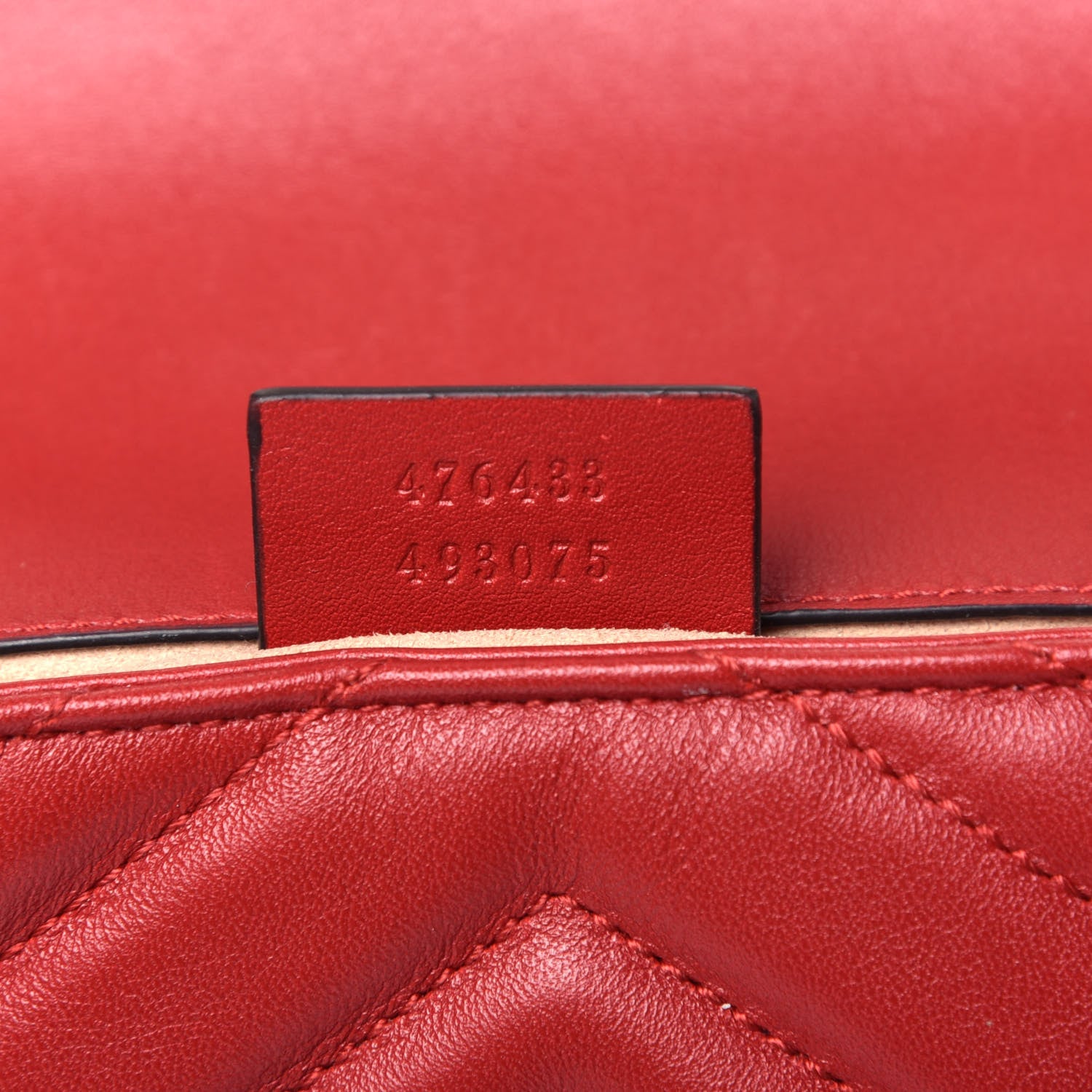 Gucci Calfskin Matelasse Super Mini GG Marmont Shoulder Bag Hibiscus Red 7 of 9