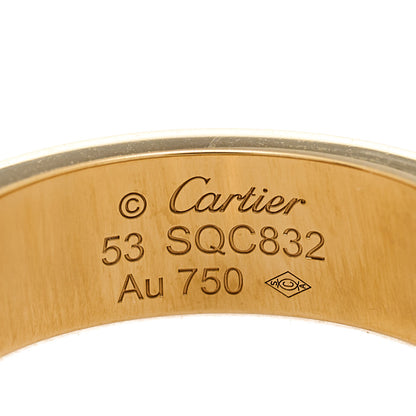 Cartier 18K Yellow Gold 3 Diamond 5.5mm LOVE Ring 53 6.5 4 of 4