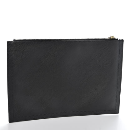 Givenchy Textured Coated Canvas Bambi Print Medium Cosmetic Pouch Black 2 of 13
