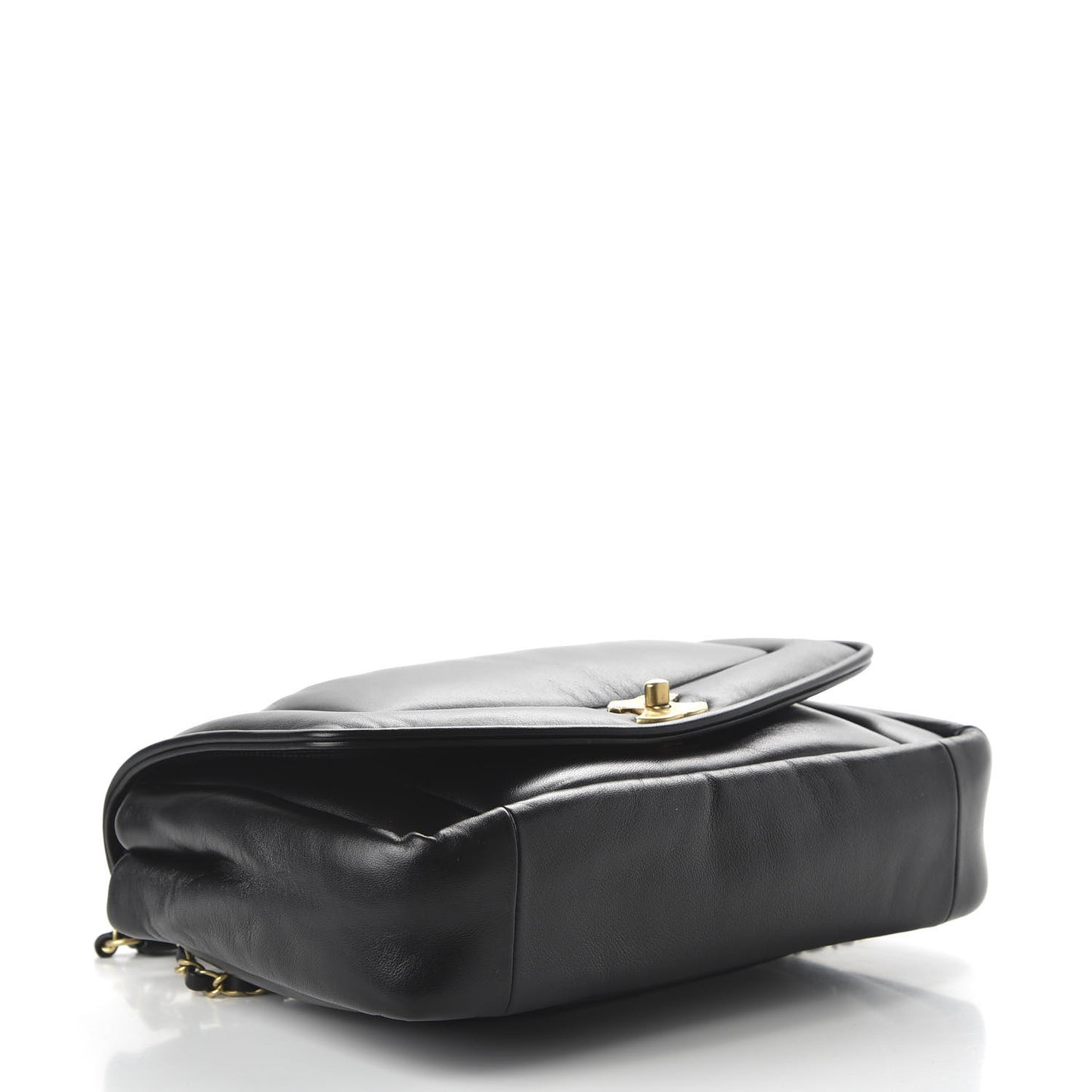 Lambskin Medium Simply Flap Black