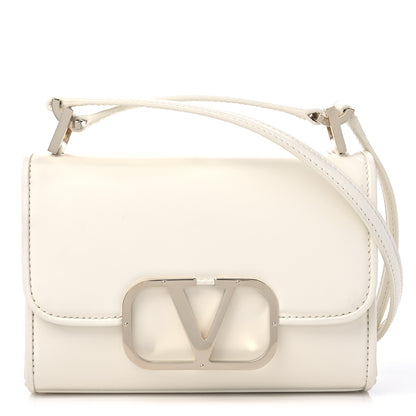 Valentino Garavani Smooth Calfskin Small VLogo Shoulder Bag White 1 of 9