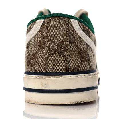 Gucci GG Monogram Web Womens 1977 Tennis Sneakers 37 Beige Ebony Mystic White 11 of 12