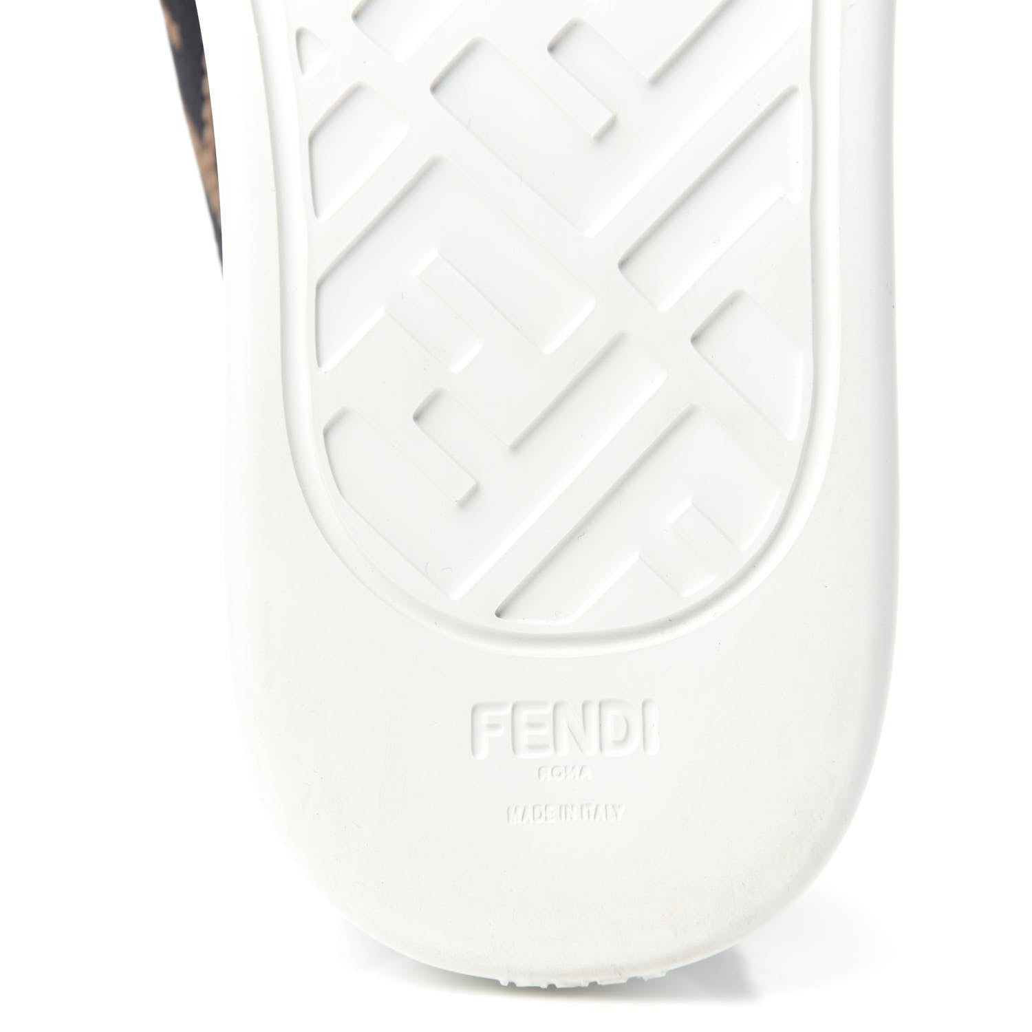 Fendi Fabric FF Micro-Perforated Rise Low Top Sneakers 36 Tobacco Black 9 of 10