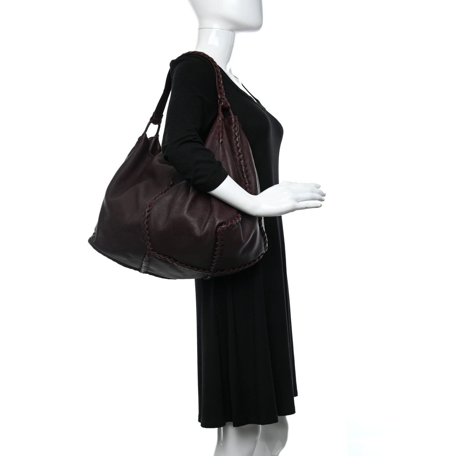 Bottega Veneta Cervo Deerskin Large Hobo Burgundy 2 of 9