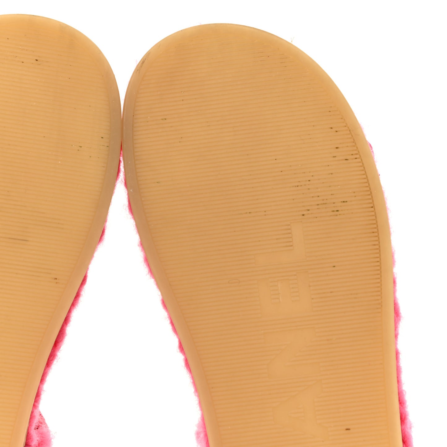 Cord Lambskin Quilted Logo Sandals 40 Pink