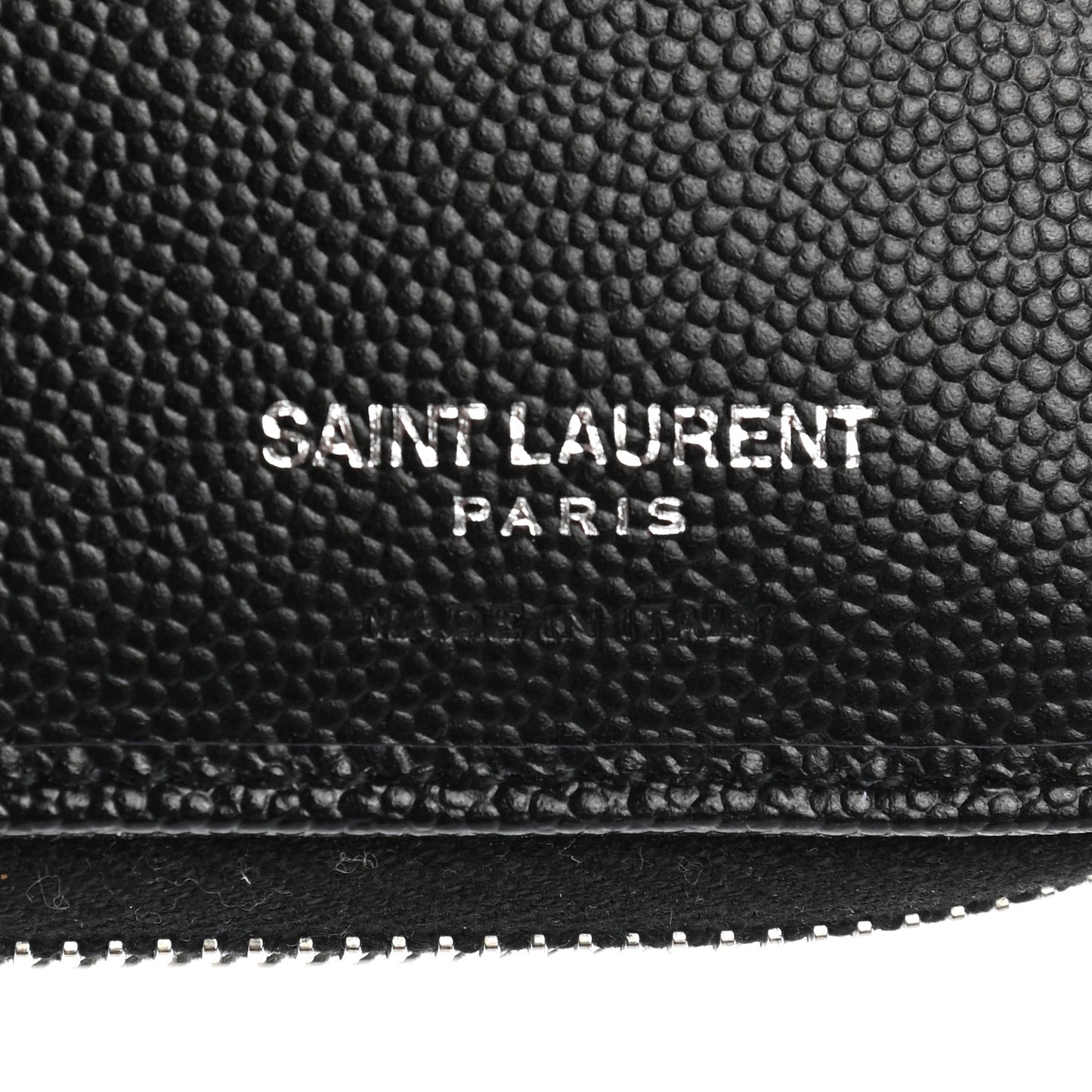 Grain De Poudre Matelasse Chevron Monogram Compact Zip Around Wallet Black