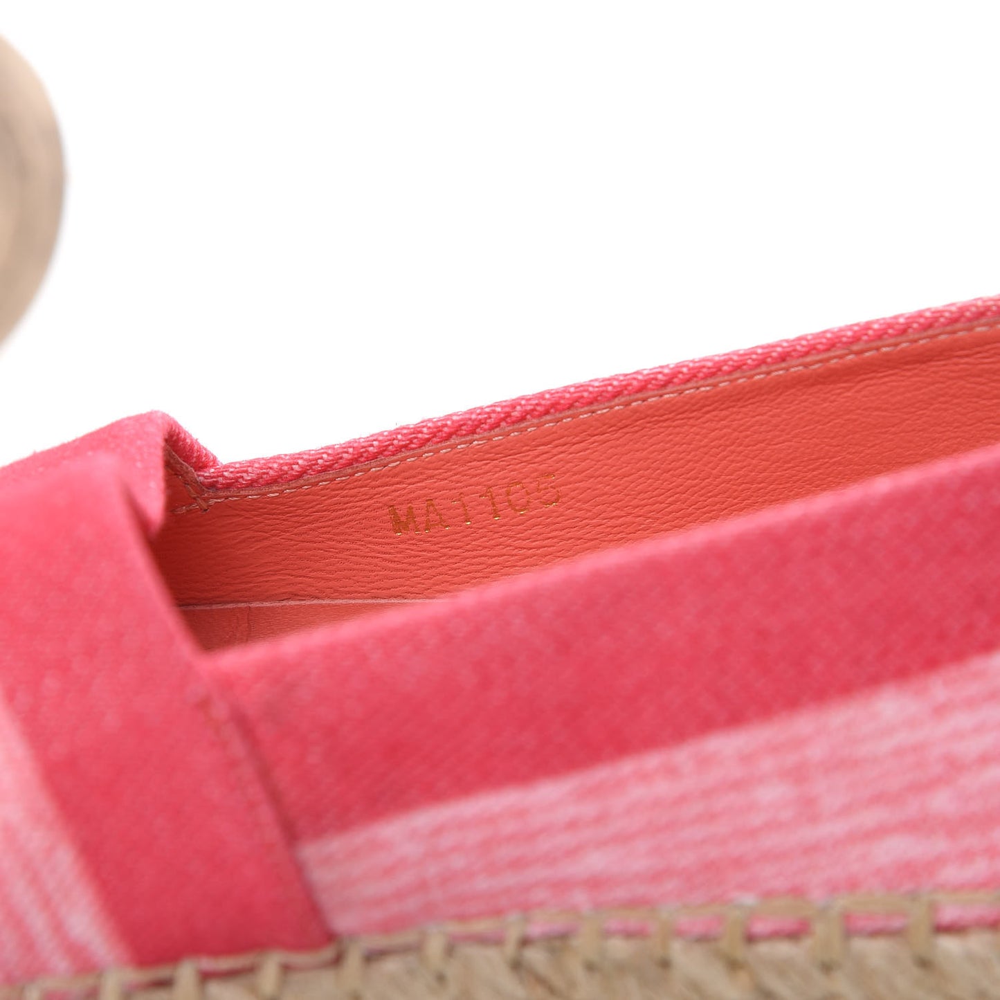 Canvas Blue Shore Espadrille Flats 36 Corail