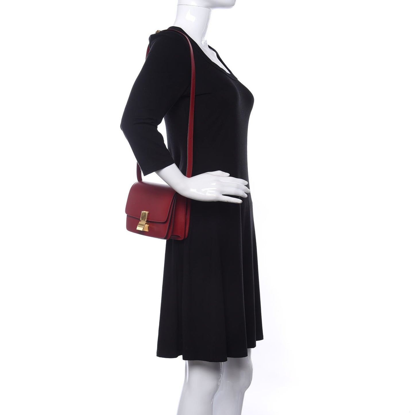 Smooth Calfskin Small Classic Box Flap Bag Red