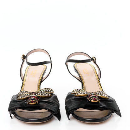 Gucci Nappa Queen Margaret High Heel Sandals 36 Black 3 of 9