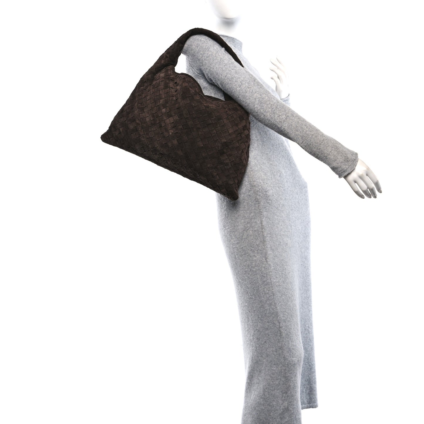 Suede Intrecciato Small Hop Fondant