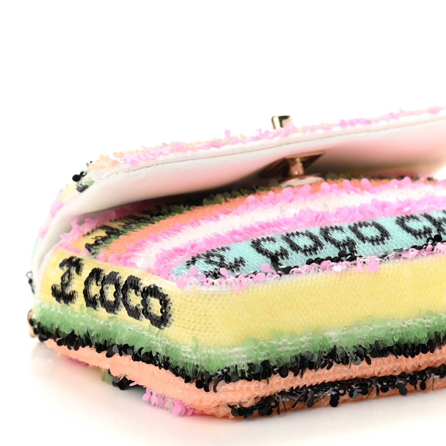 Chanel Sequin COCO Clutch With Chain Multicolor 9 of 11