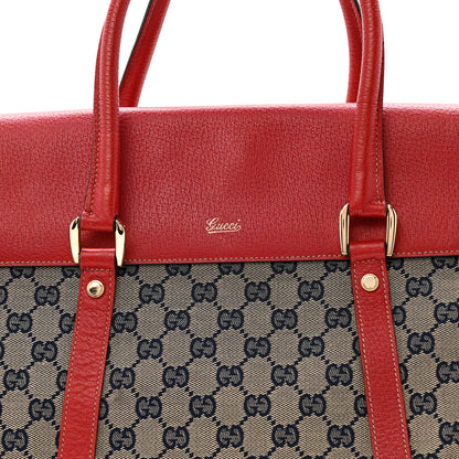 Gucci Monogram Work Tote Navy Red 8 of 14