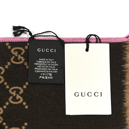 Gucci Wool Silk GG Monogram Ripon Simple Scarf Roseate 4 of 5