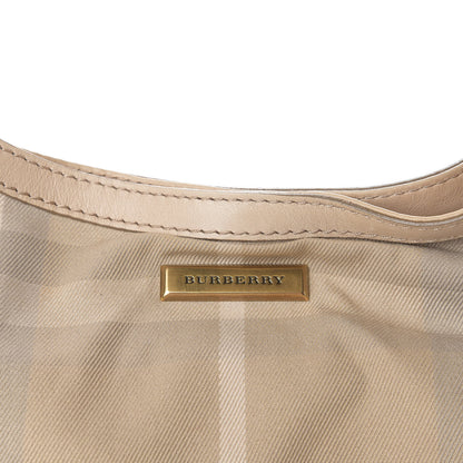 Burberry Canvas House Check Small Parsons Hobo Light Beige 11 of 11