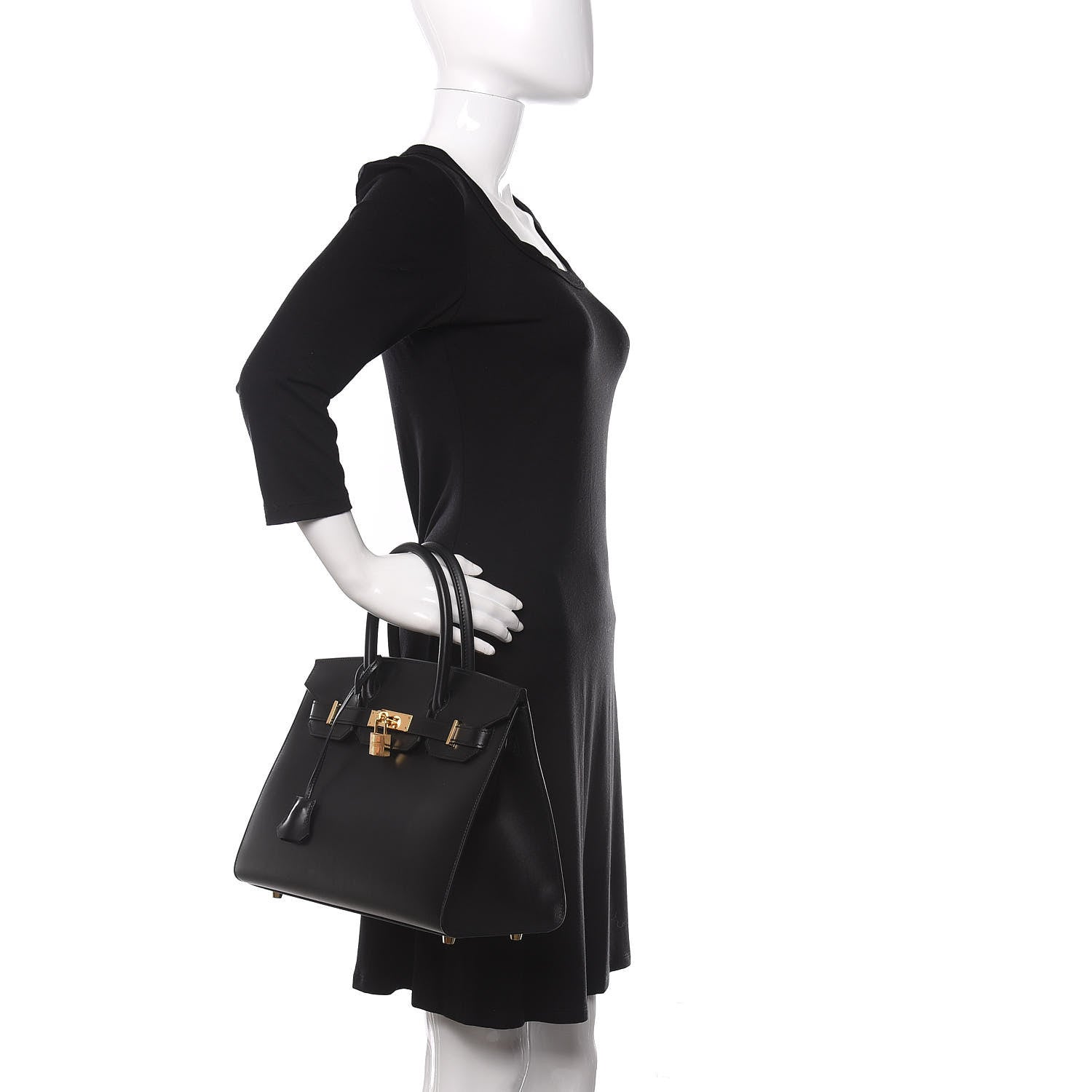 Hermes Veau Monsieur Birkin Sellier 30 Black 2 of 11