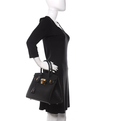 Hermes Veau Monsieur Birkin Sellier 30 Black 2 of 11