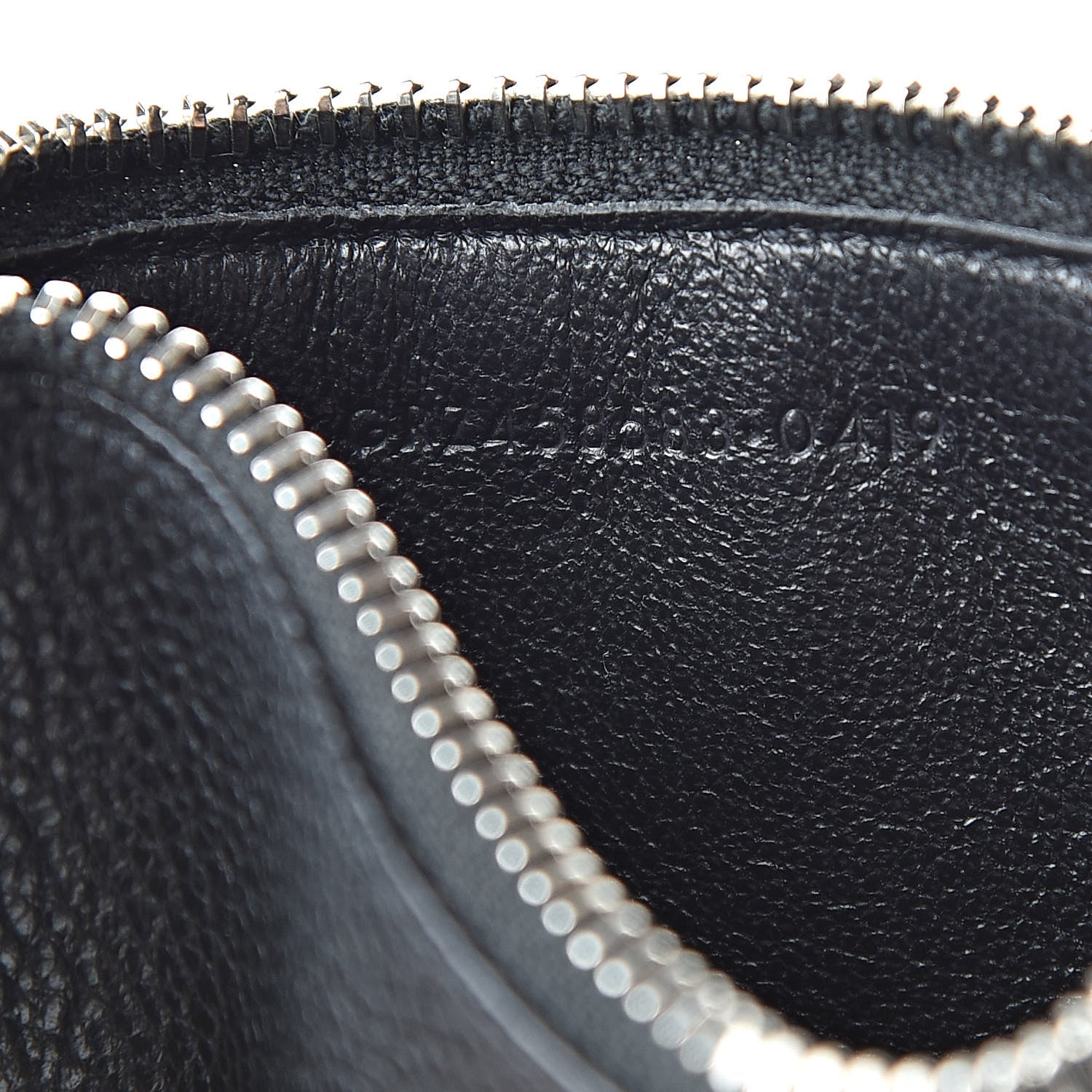 Saint Laurent Grained Calfskin 5 Fragments Zip Pouch Card Holder Black 7 of 7