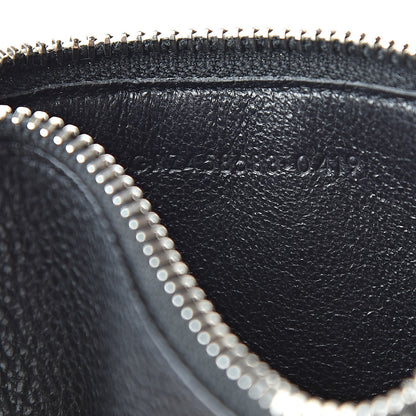 Saint Laurent Grained Calfskin 5 Fragments Zip Pouch Card Holder Black 7 of 7