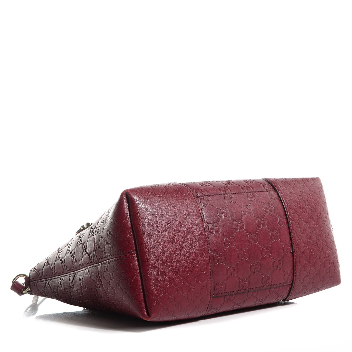 Guccissima Medium Bree Foldover Tote Classic Ruby