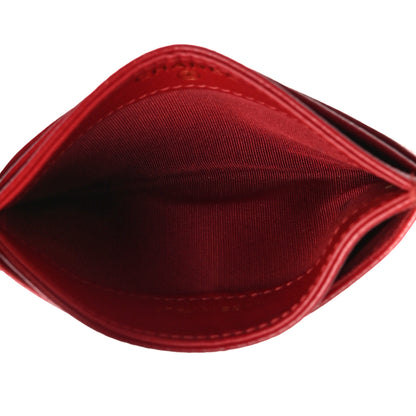 Chanel Caviar Camellia Embossed Card Holder Red 5 of 14