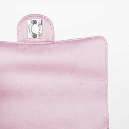 Chanel Satin Quilted Evening Bag Pink 6 of 9