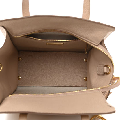 Salvatore Ferragamo Hammered Calfskin Double Handle Small Amy Tote Cumin 5 of 11