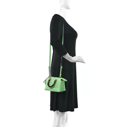 Fendi Vitello King Plexiglass Logo Embossed Mini By The Way Top Handle Boston Bag Edamame 2 of 8