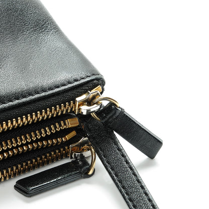 Celine Lambskin Small Trio Crossbody Bag Black 8 of 10
