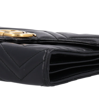 Gucci Calfskin Matelasse GG Marmont Chain Wallet Black 10 of 10