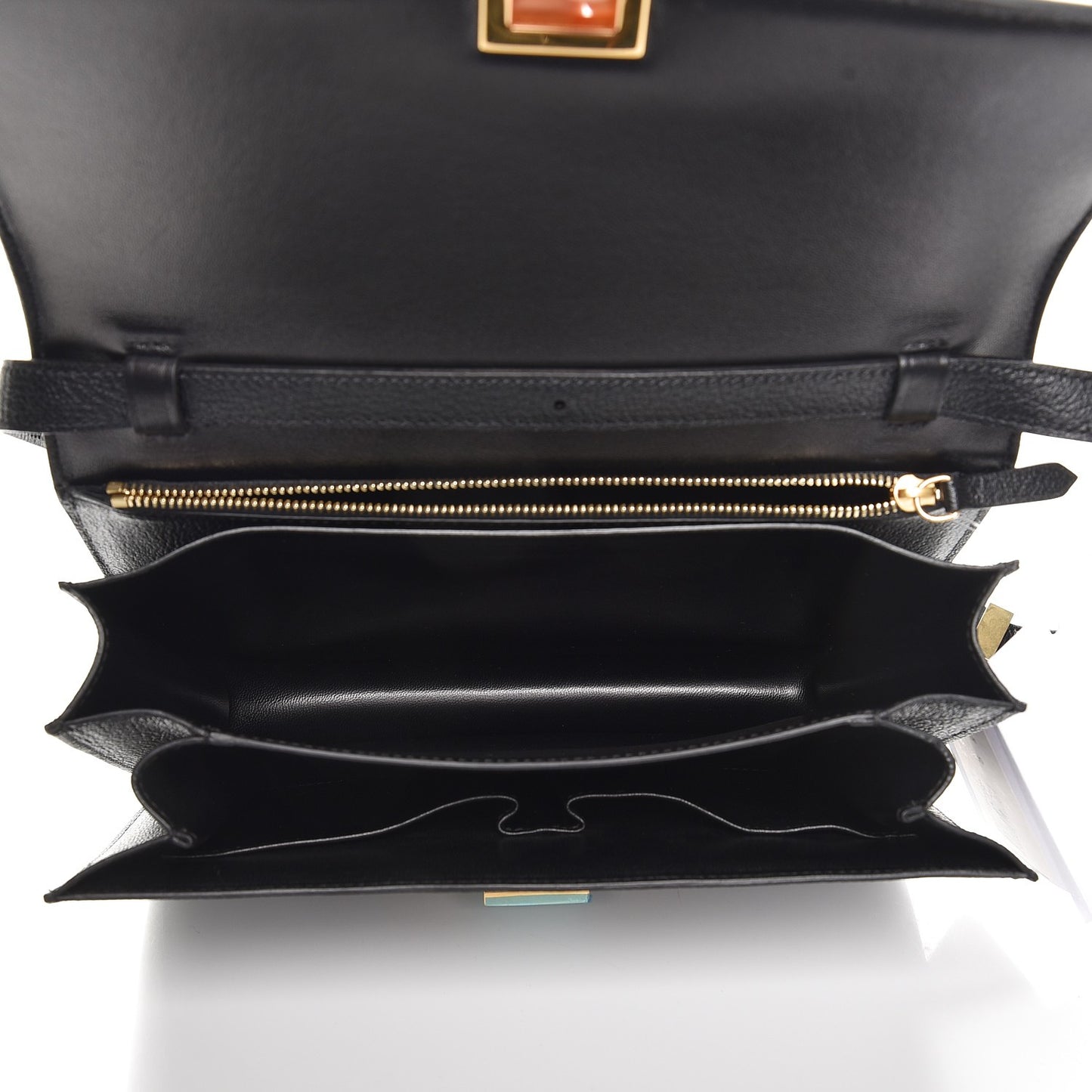Goatskin Medium Classic Box Flap Bag Black