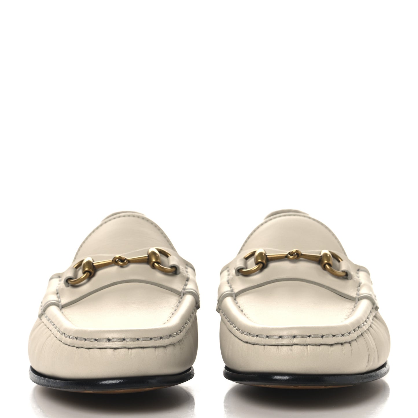Betis Glamour Calfskin Womens 1953 Horsebit Loafers 36 Mystic White