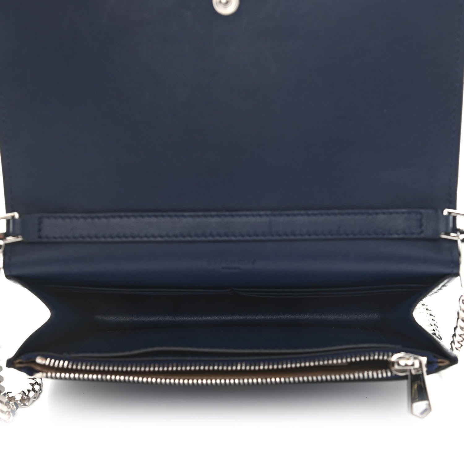 Givenchy Sugar Goatskin Pandora Chain Wallet Navy 5 of 11