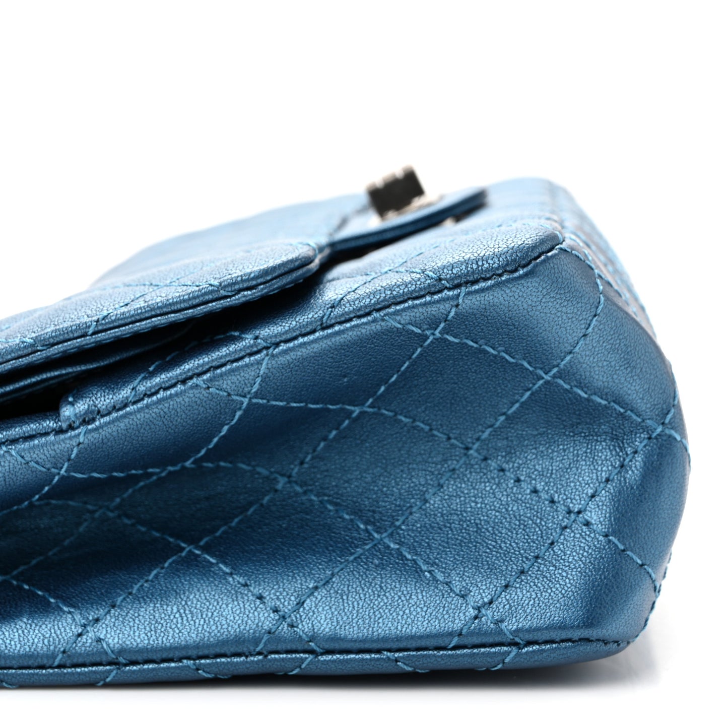 Metallic Sheepskin Quilted 2.55 Reissue 225 Flap  Blue